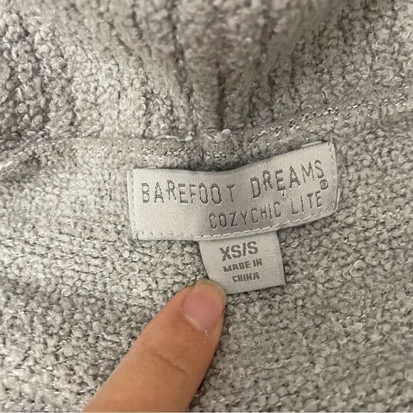 BAREFOOT DREAMS COZY CHIC LITE gray knit open front cardigan sz XS / Small - Picture 7 of 11